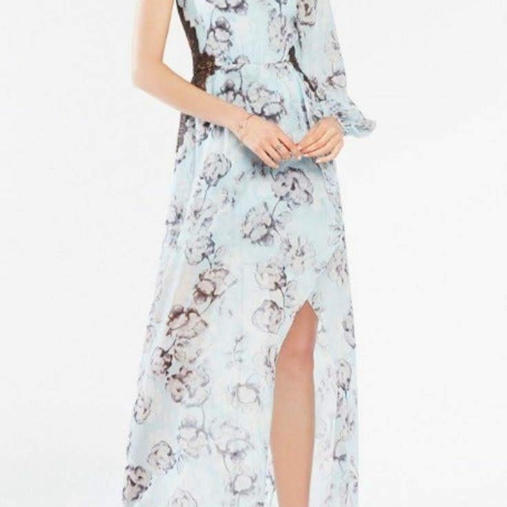 BCBGMaxazria floral light blue dress
